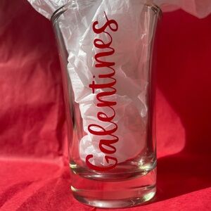 Galentines Red Lettered Shot Glass
